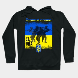 It's In My DNA Ukrainian Gifts Vyshyvanka Kozak Ukraine Soldiers Flag Hoodie